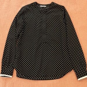 Alfred Sung small wm’s Black and White Patterned Blouse